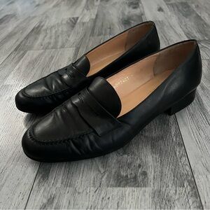 Ralph Lauren Black Leather Loafers Made in Italy